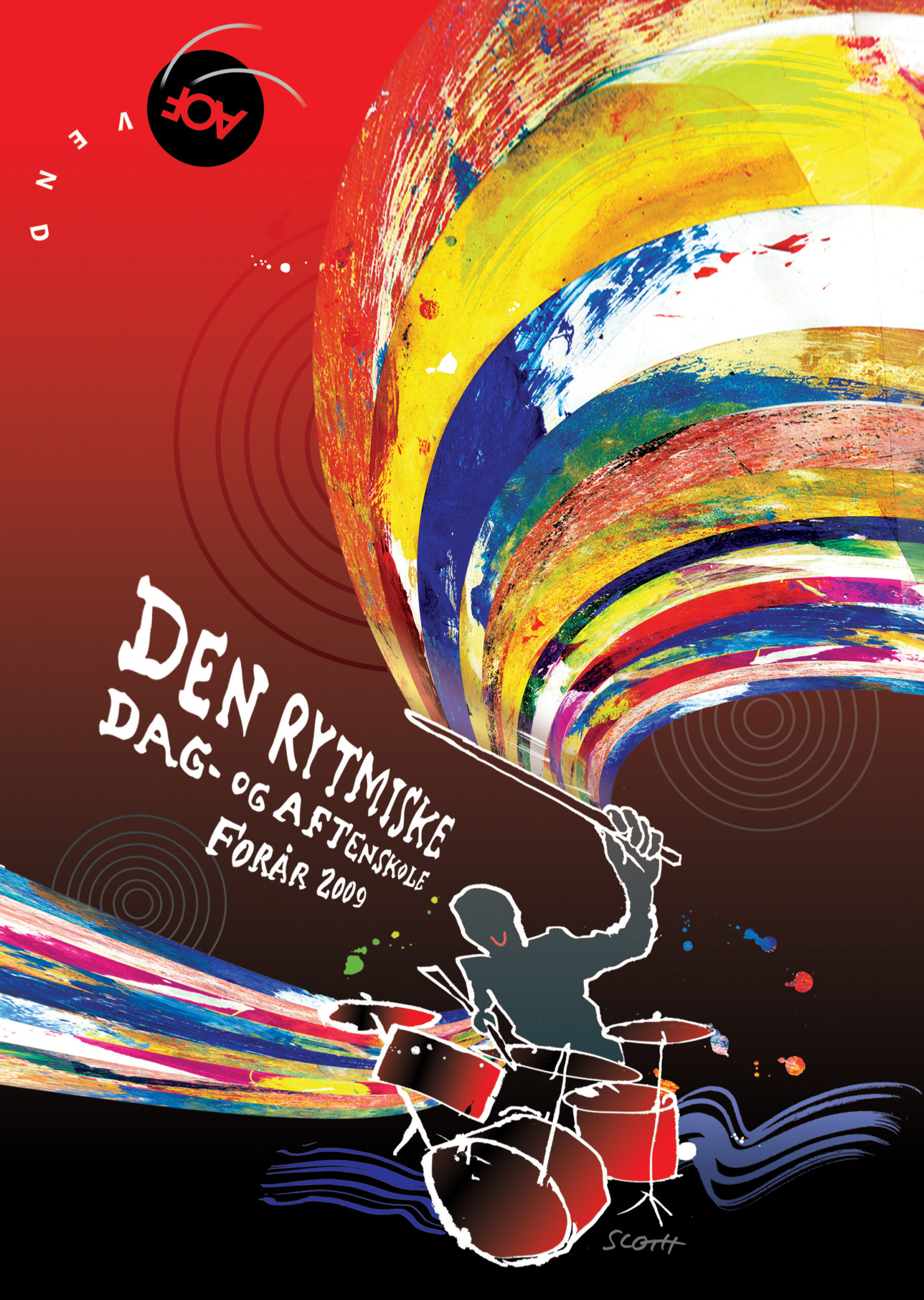 Den Rytmiskes plakat i foråret 2009 af kunstner Nils Sloth