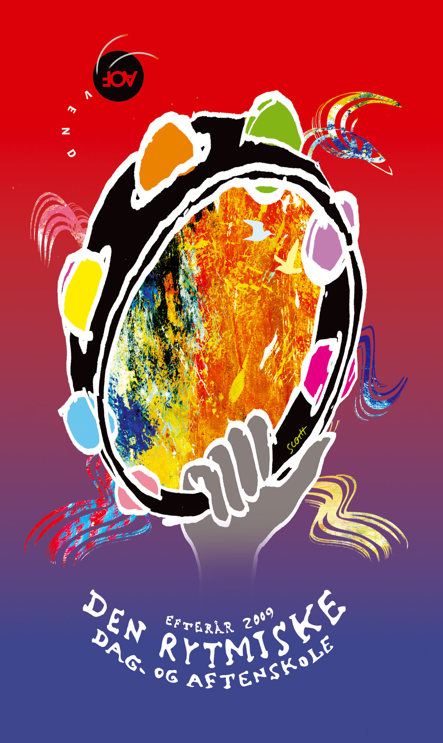 Den Rytmiskes plakat i efteråret 2009 af kunstner Nils Sloth