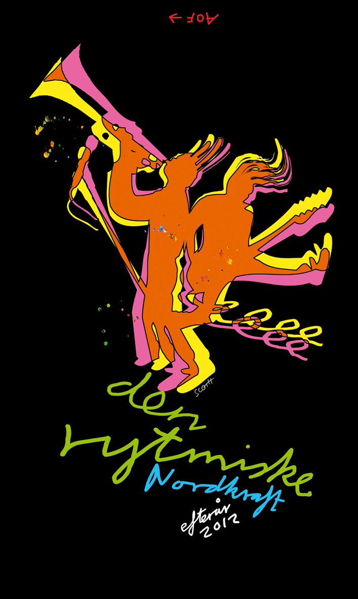 Den Rytmiskes plakat i efteråret 2012 af kunstner Nils Sloth