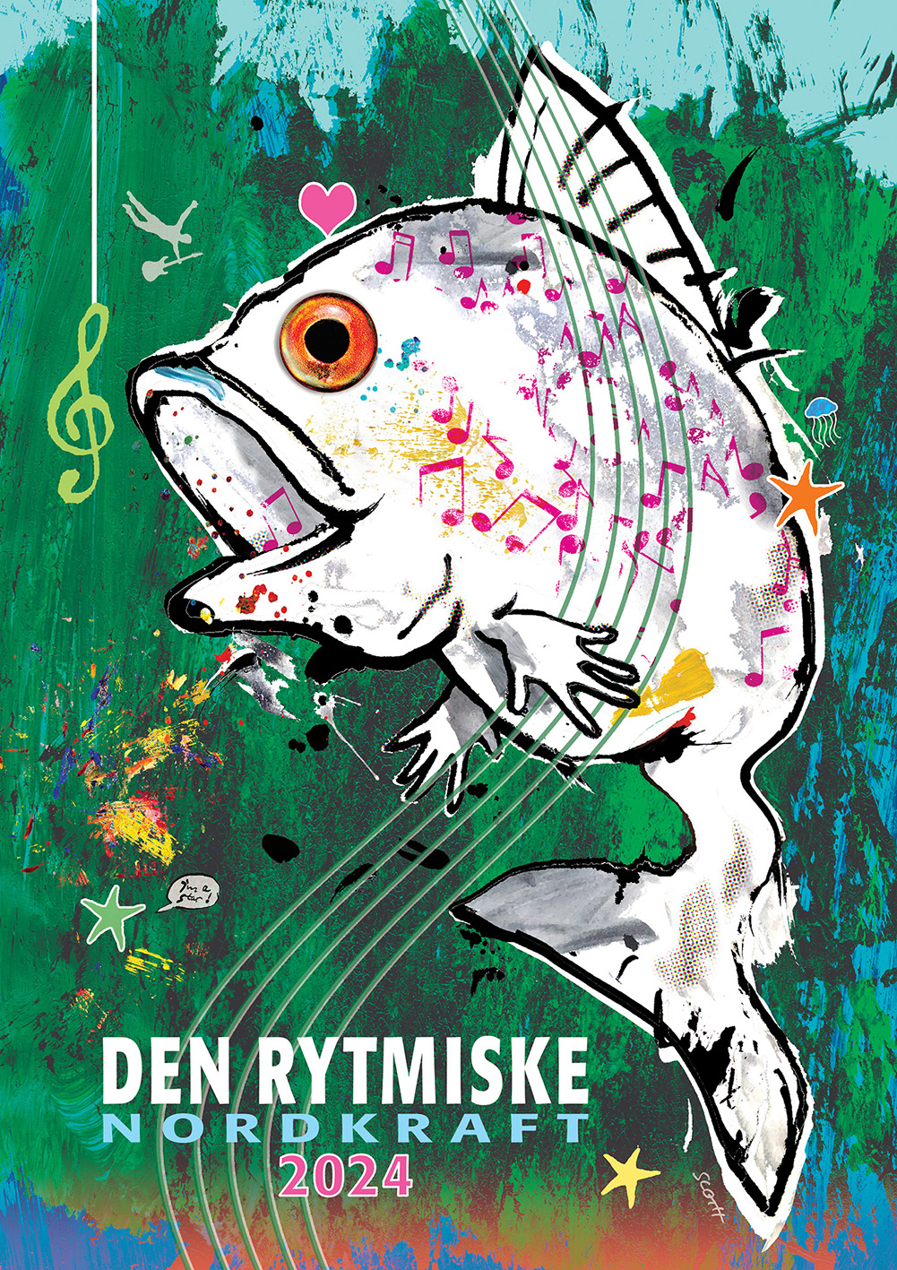 Den Rytmiskes plakat i året 2024 af kunstner Nils Sloth