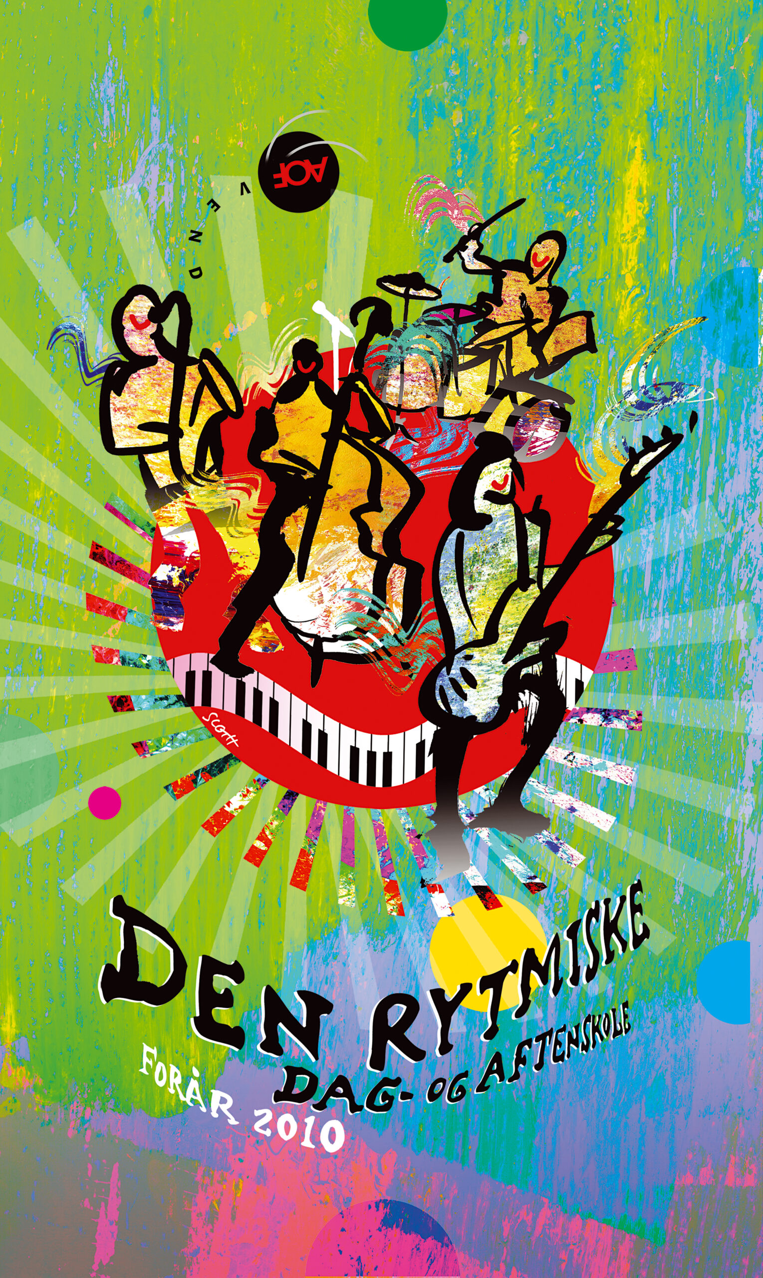Den Rytmiskes plakat i foråret 2010 af kunstner Nils Sloth