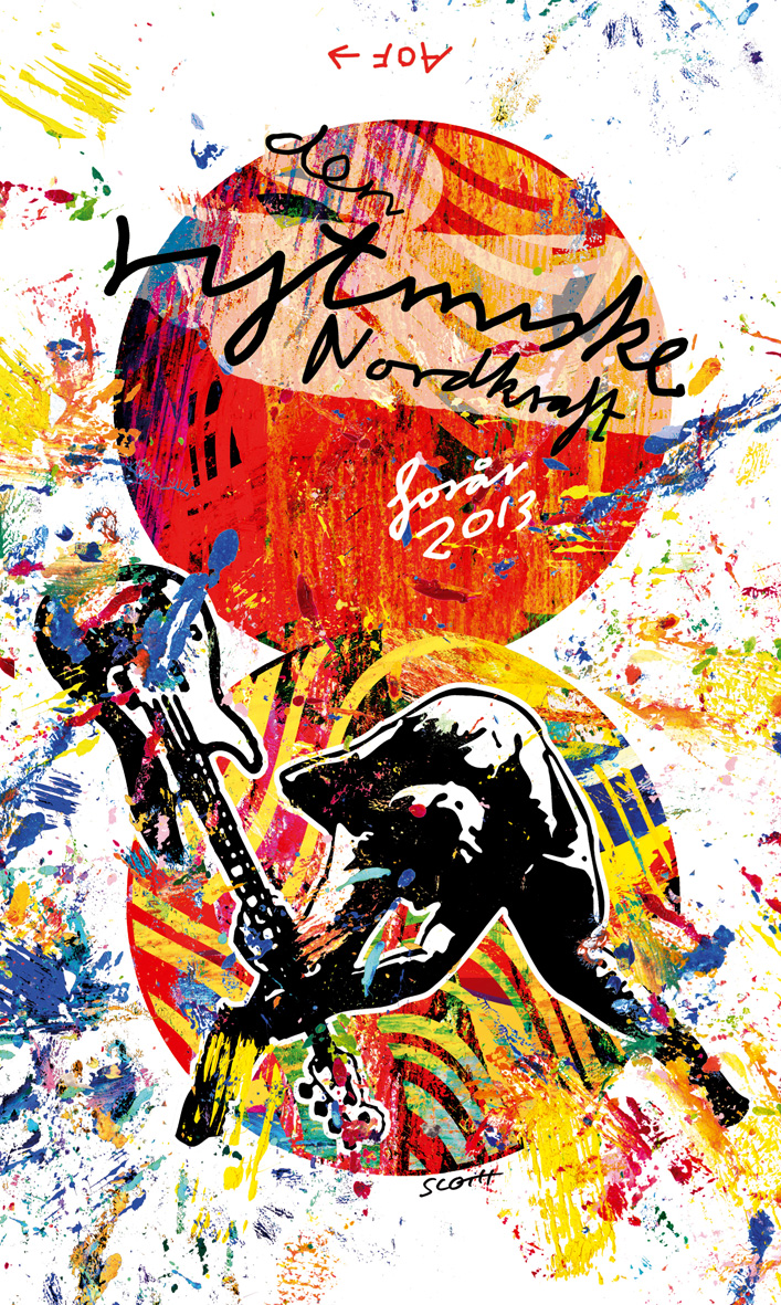 Den Rytmiskes plakat i foråret 2013 af kunstner Nils Sloth