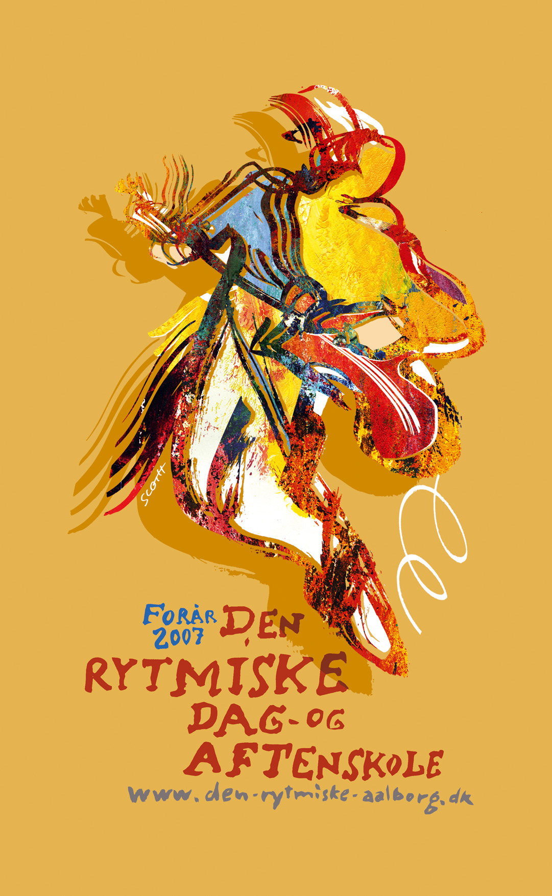 Den Rytmiskes plakat i foråret 2007 af kunstner Nils Sloth